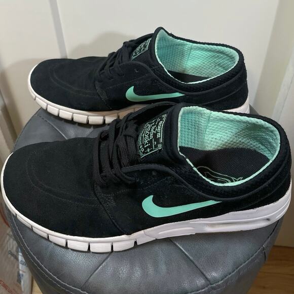 NIKE SB STEFAN JANOSKI MAX Suede Skate Shoes 8M/9.5W/41EUR Glow Green - Picture 3 of 12